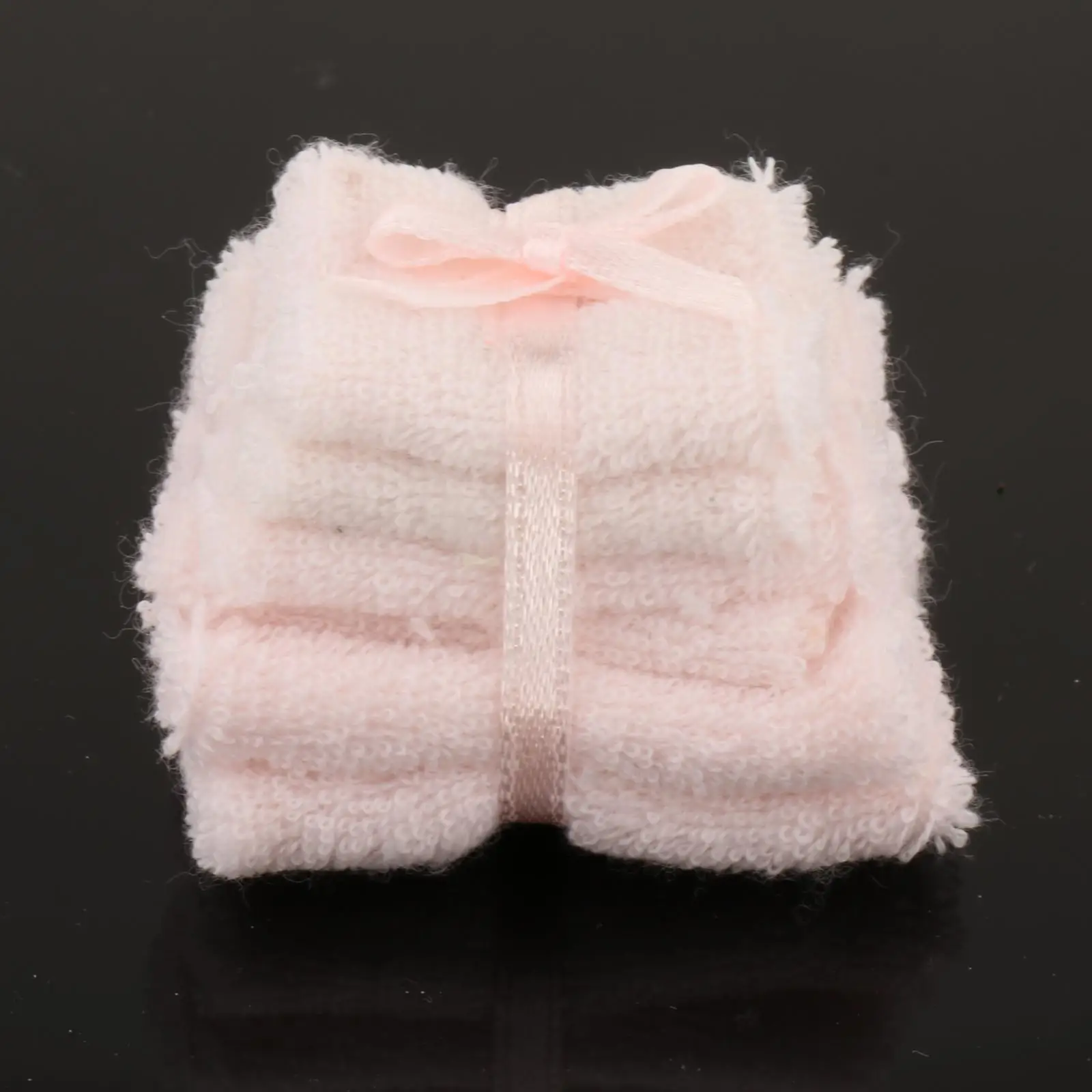 3x 1:12 인형집 미니어처 타월 욕실 타월 세트 사실적인 장식 인형 집 놀이 DIY 프로젝트 생활 장면