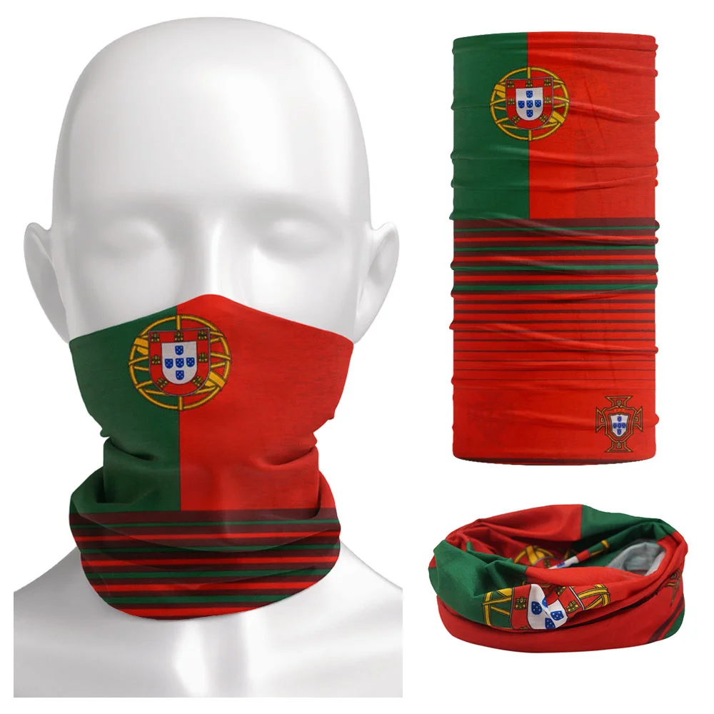 Portugal Flagge Bandanas Outdoor-Sport Wandern Camping Radfahren Gesichts maske Rohr Schal Portugiesisch wind dichte Hals Gamasche Sturmhaube