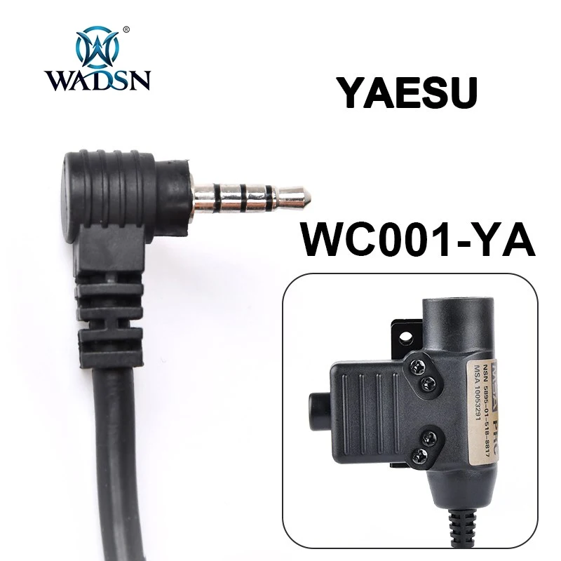 WADSN Militärische Taktische U94 PTT 7,0 Stecker Headset Adapter Für COMTAC Earmor Baofeng Kenwood Walkie Talkie Radio Motorola Midland