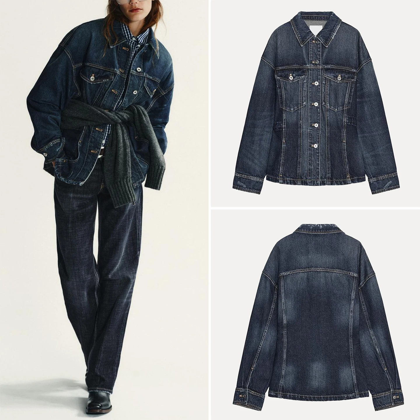 

Faionable Versatile Sweet Denim Jaet for Women Autumn 2025 New Arrival Stand Fit ort Outerwear by Z