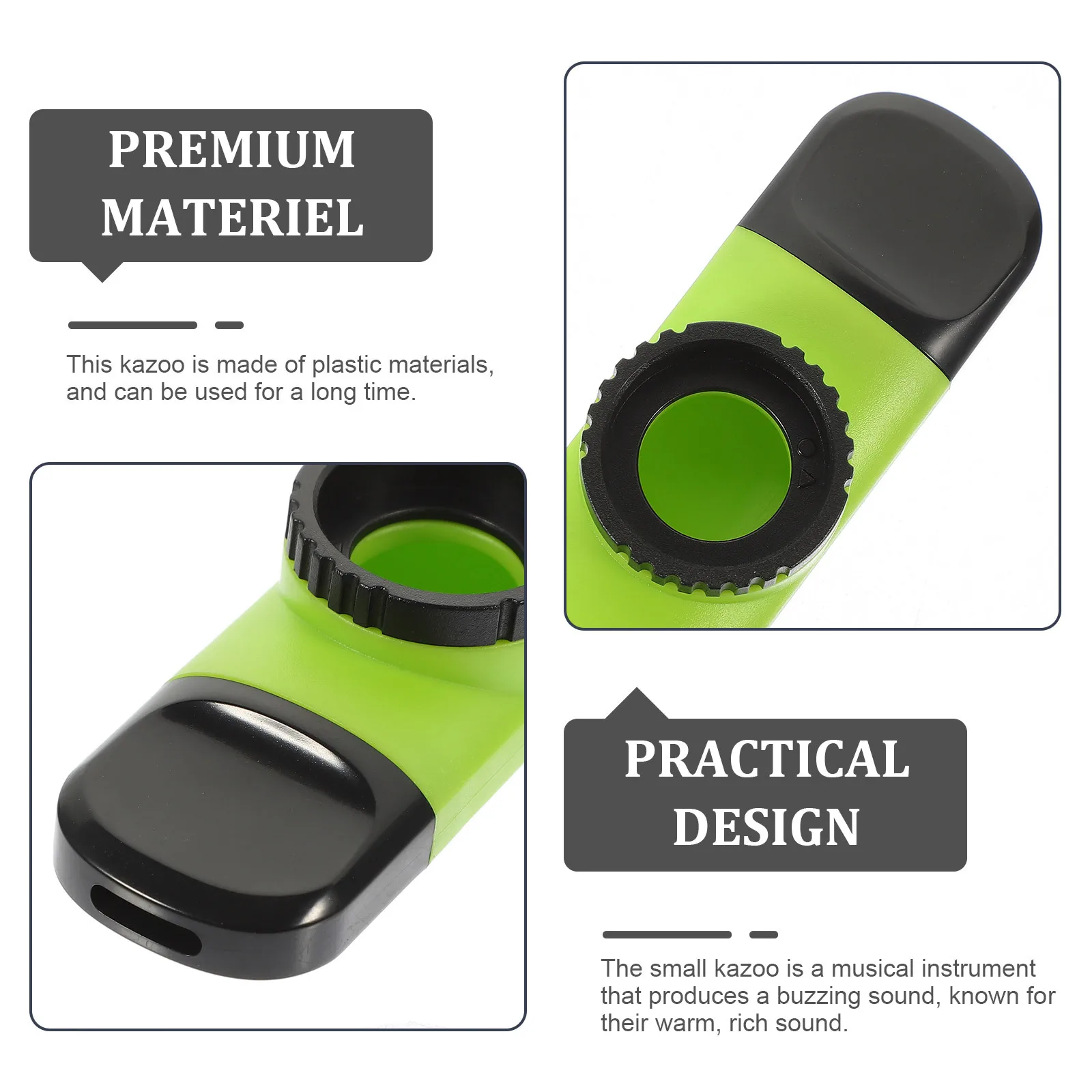 

Small Compact Kazoo Plastic Musical Instrument for and Adults Music Practice Stage Performance Kazoo Set