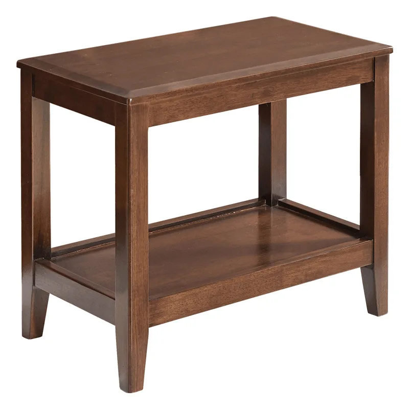 

Solid wood sofa coffee table, small square table in the living room, multi-purpose and simple