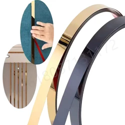 Custom Self-adhesive Stainless Steel Molding Line for Wall Ceiling Seam Joint Sticker Trim 2.5/3/5m Bar Rose Gold Black Silver