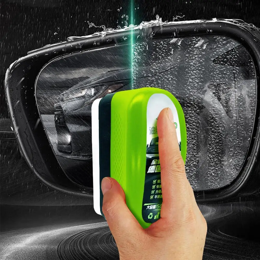 Car Glass Watermark Cleaner Oil Film Remover Brush With Refillable Liquid For Auto Windshield Dirt Removal Anti Fog Safety Drive