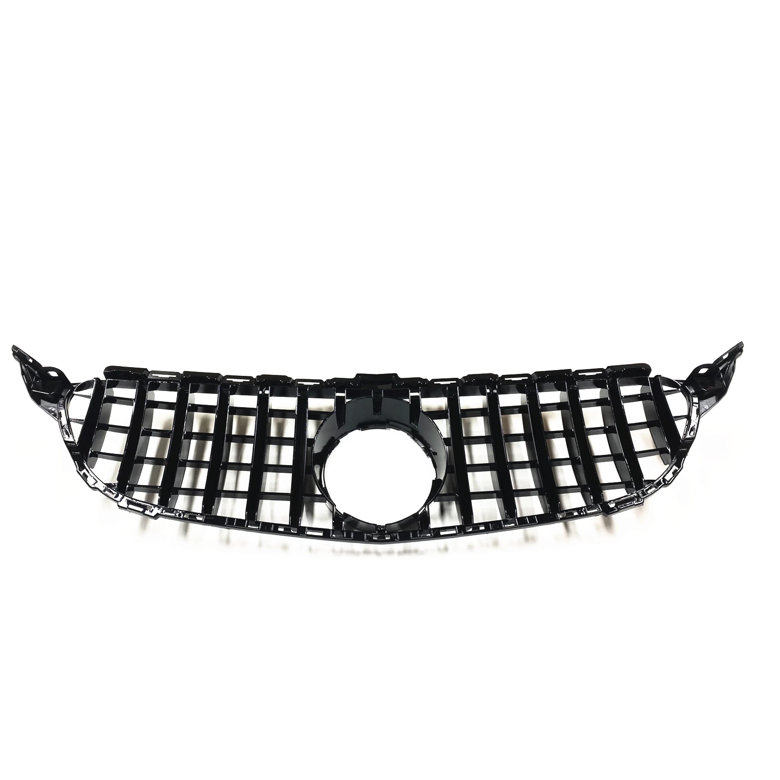 For Mercedes Benz C Class W205 2014-2018 C180 C200 C250 C300 C43 GT Style Black/Silver Front Grille Grill Upper Bumper Hood Mesh