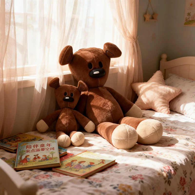 80/110CM Großer Mr. Bean Teddybär Plüschtier Komödie Cartoon Filmfigur Niedliches Tier Baby Stoffpuppe Spaßiges Kuschelkissen – Detail 5