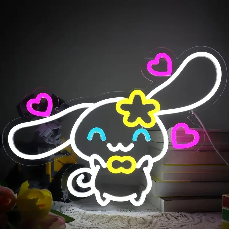 

Japanese Anime Neon Sign for Wall Decor Bedroom Game Room Cartoon Decor Night Lamp for Kids USB Powered Dimmable Led Light