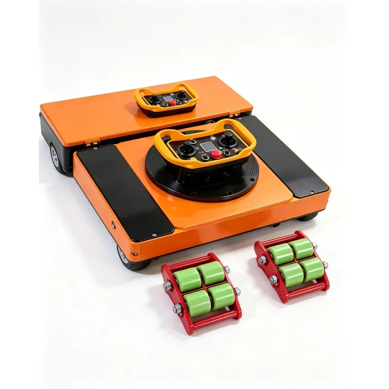 15Ton 30Ton 40Ton Portable 360 Degree Rotation Electric Tank Trolley Transport Roller Cargo Skate for Machine Handling Moving
