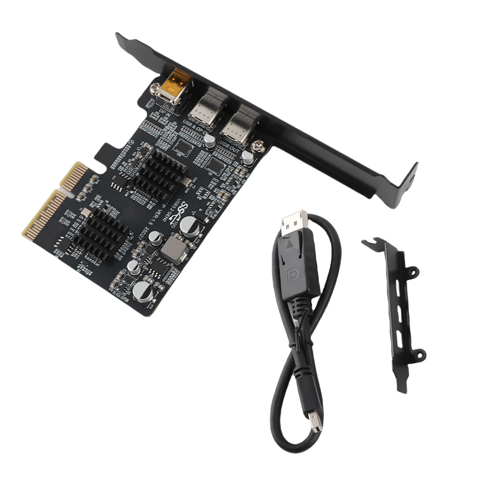 Type-C Expansion Card USB3.0 10G PCIe Card Support DisplayPort Video 4K 60HZ PCIE X4 X8 X16 for Desktop PC