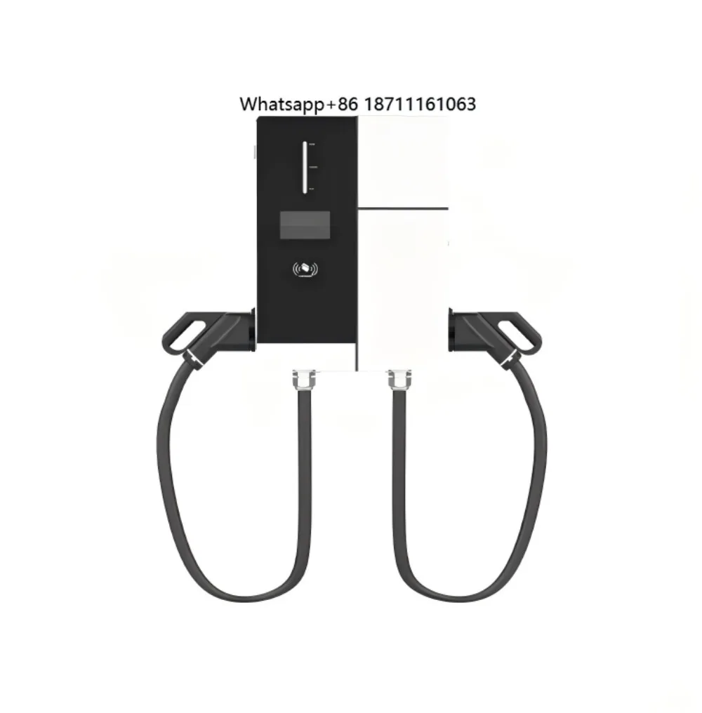 New DC Double Charger 40kW 60kW 4G, Ethernet, OCPP1.6J, RFID Wall Mount Fast Charging Electric Vehicle Charger