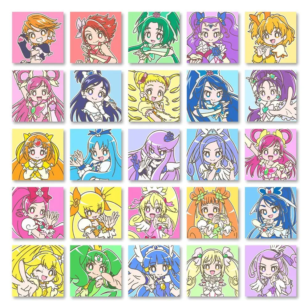 Hugtto Pretty Cure 128 Photos Sticker Girl Kawaii Anime Figure Decorate Phone Case Flat Computer Cartoon Patch Birthday Gift