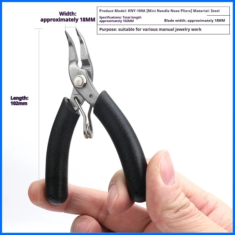 

Stainless steel mini bevel scissor pliers, small, toothless, pointed and flat DIY handcrafted model pliers
