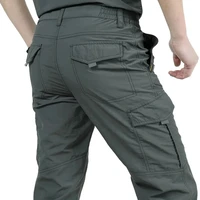 Pantalones informales de tendencia a la moda para hombre, pantalones urbanos para ir al trabajo en la ciudad, pantalones militares tácticos con múltiples bolsillos, ropa de trabajo deportiva