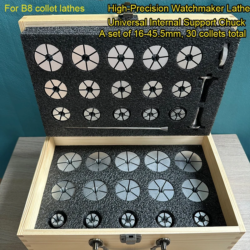 Lathe Internal Support Chuck Case Screw Thread Outer Ring Polishing Fixture Set 30 Models for Watch Back Case