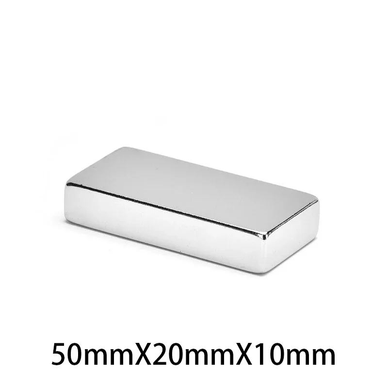 1/2/3/5PCS 50x20x10 mm N35 Super Strong Block Magnets Rare Earth Permanet 50mm x 20mm x 10mm Neodymium Magnet Disc 50*20*10mm