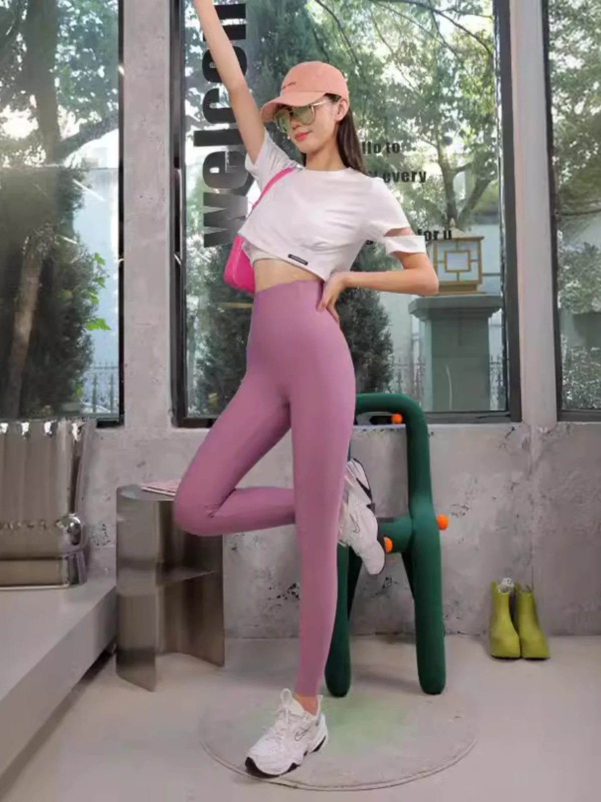 

Удобные леггинсы для йоги с высокой талией и гелевой маской, универсальный размер, эластичные, с эффектом утяжки живота