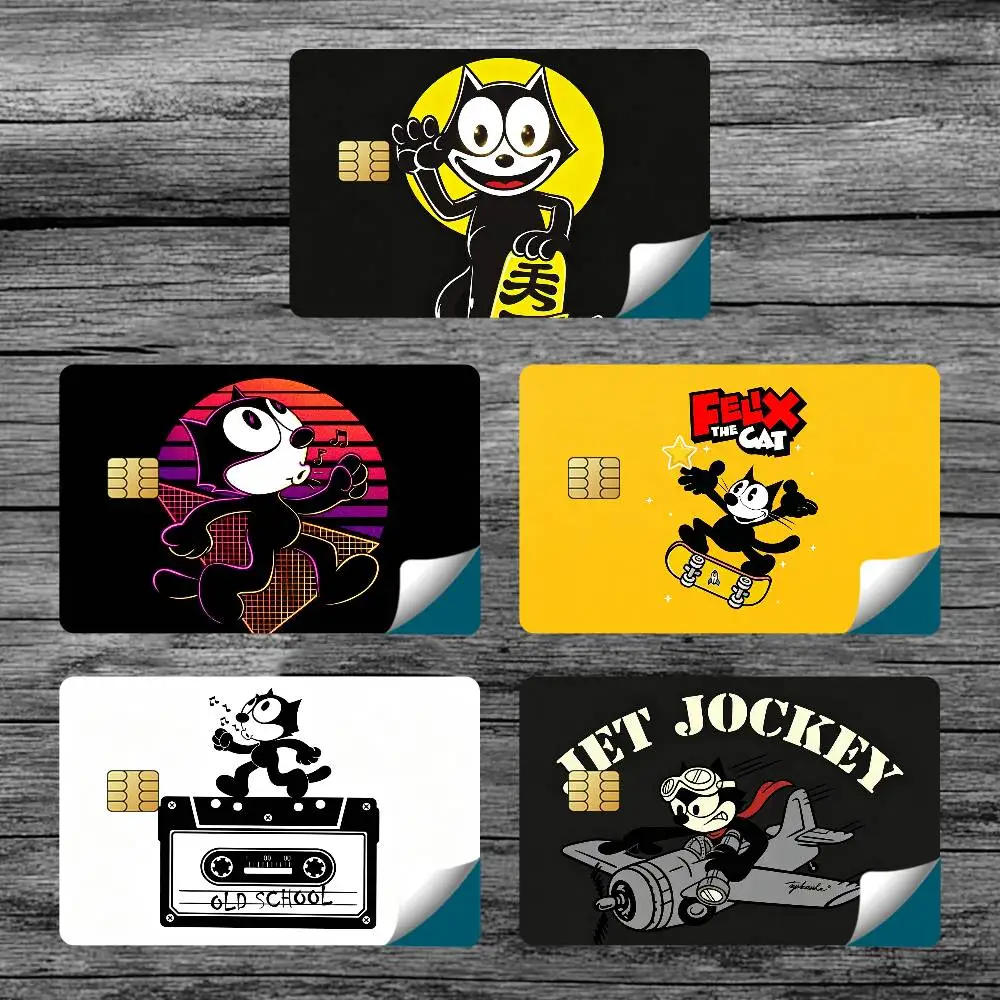 Cartoon F-Felix the C-Cat Card Stickers for Bank Access Protective Waterproof Film Cover Sticker Surprise Gift