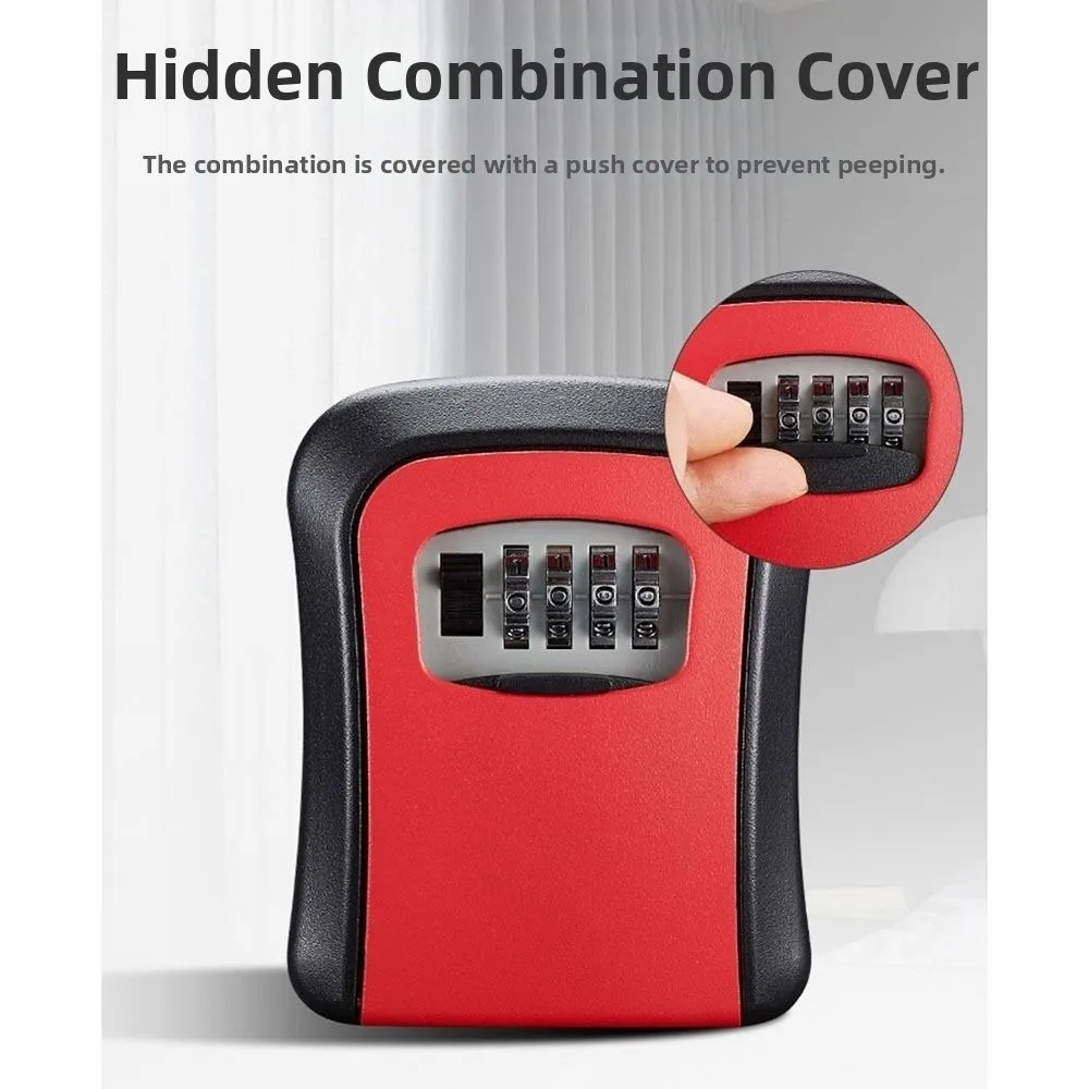 Wall Mounted Password Key Box 4 Digit Sturdy Key Safe Storage Anti-theft Waterproof Combination Lock Box Hotel
