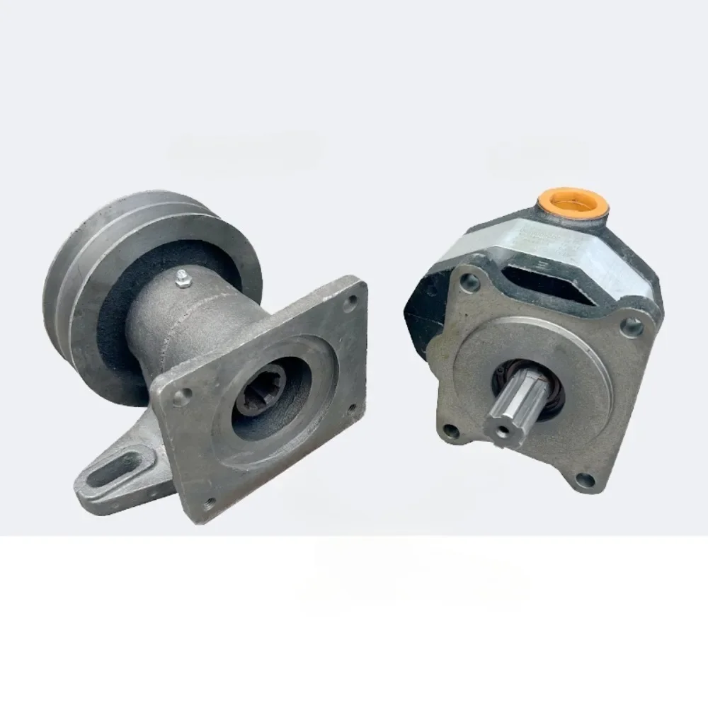 Hydraulic pump seat bracket assembly double groove pulley for forklift