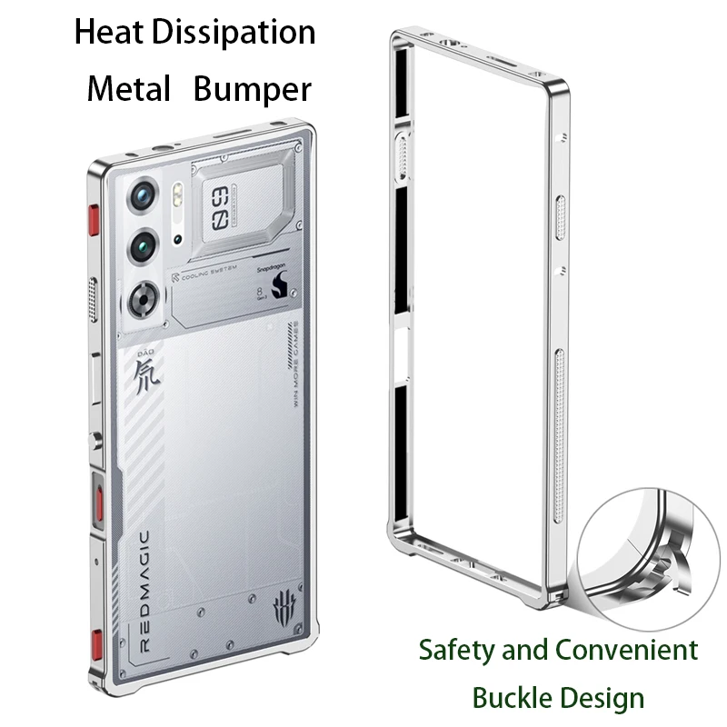 Aluminum Alloy Bumper Case For ZTE NUbia Redmagic 11 Pro+ 10 10S 9 9S 10 Pro Plus Pro+ Cooling Metal Frame Bumpers Casing