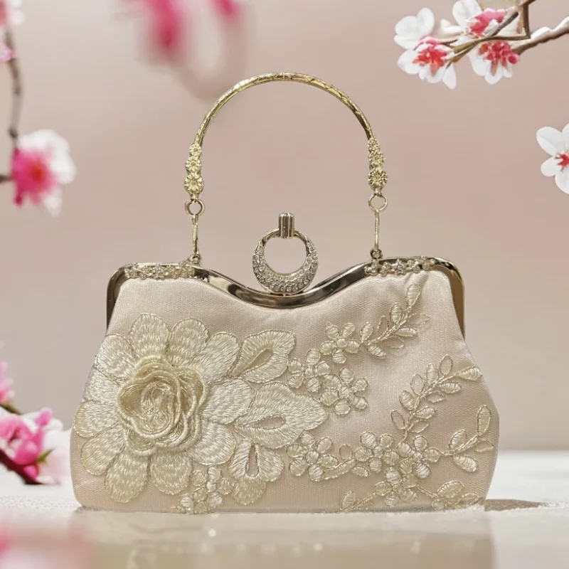 

Womens Embroidery Clutch Evening Handbag Shoulder Bags Purse for Wedding Party Prom
