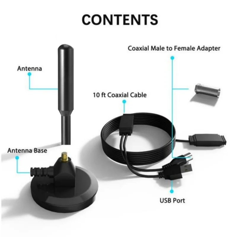 2025 New Terrestrial Digital TV Antenna 4K Indoor and Outdoor Suction Cup TV Antenna DTMB Antenna Home DVB-T