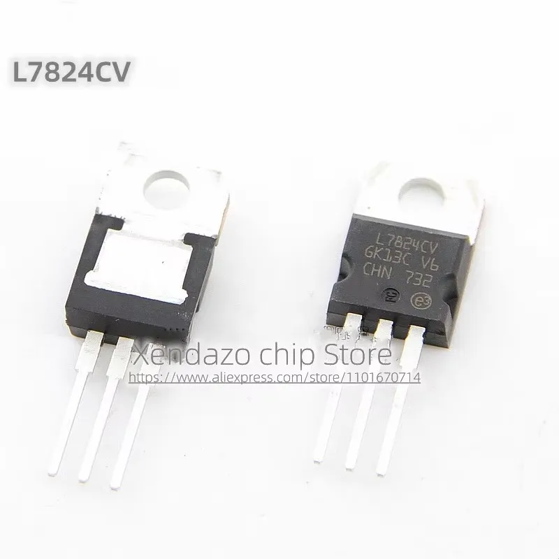 10pcs/lot L7824CV L7824 24V TO-220 package Original genuine Three terminal voltage stabilizing tube