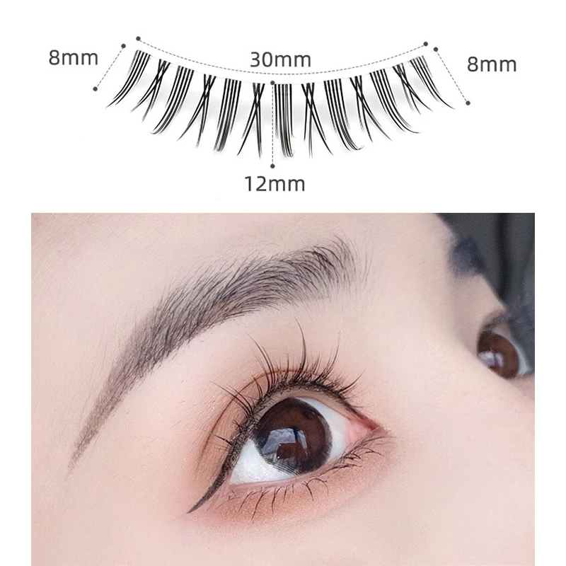 False Eyelashes Little Devil Fairy Manga Lashes Cross Messy Lash Extension Cross Natural Mink Eyelashes Daily Makeup