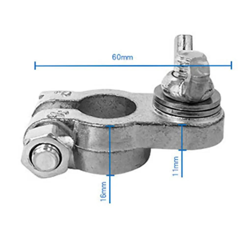 

1 Pair Durable Car Terminal Clamp Brass Connector Auto Replacement For Truck Corrosion Resistant Easy Install