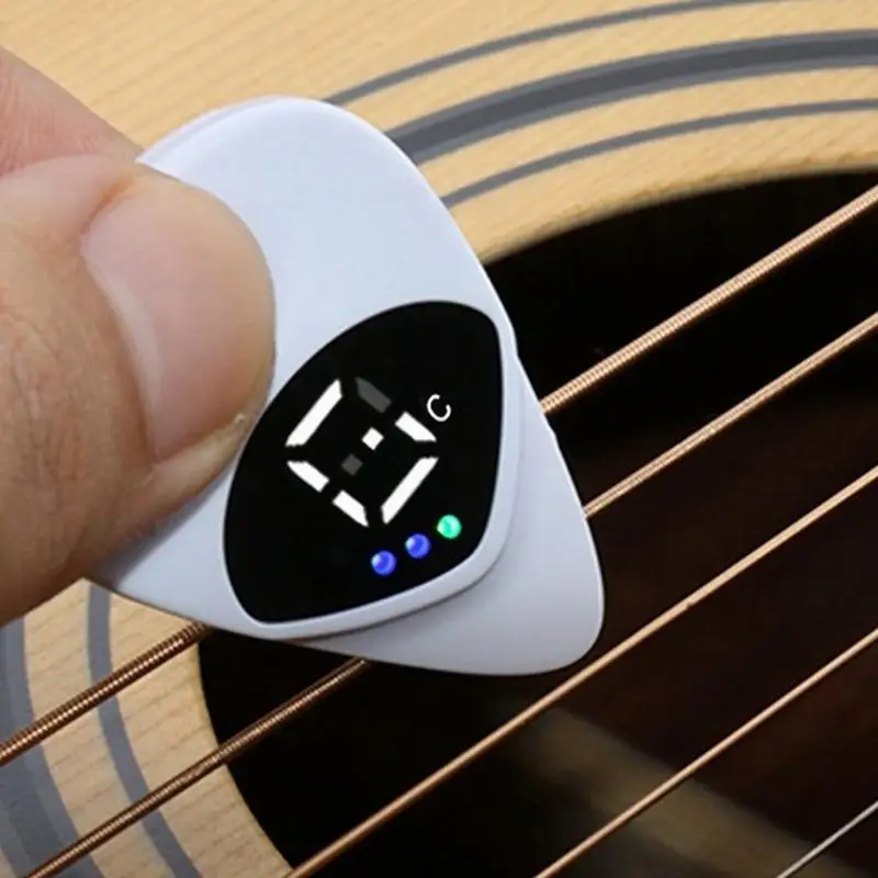 Guitar Tuner Picks Ukulele Classical Guitar Bass Violin Sound Calibrator 12-Tone Equal Temperament Pick Tuner Accessories