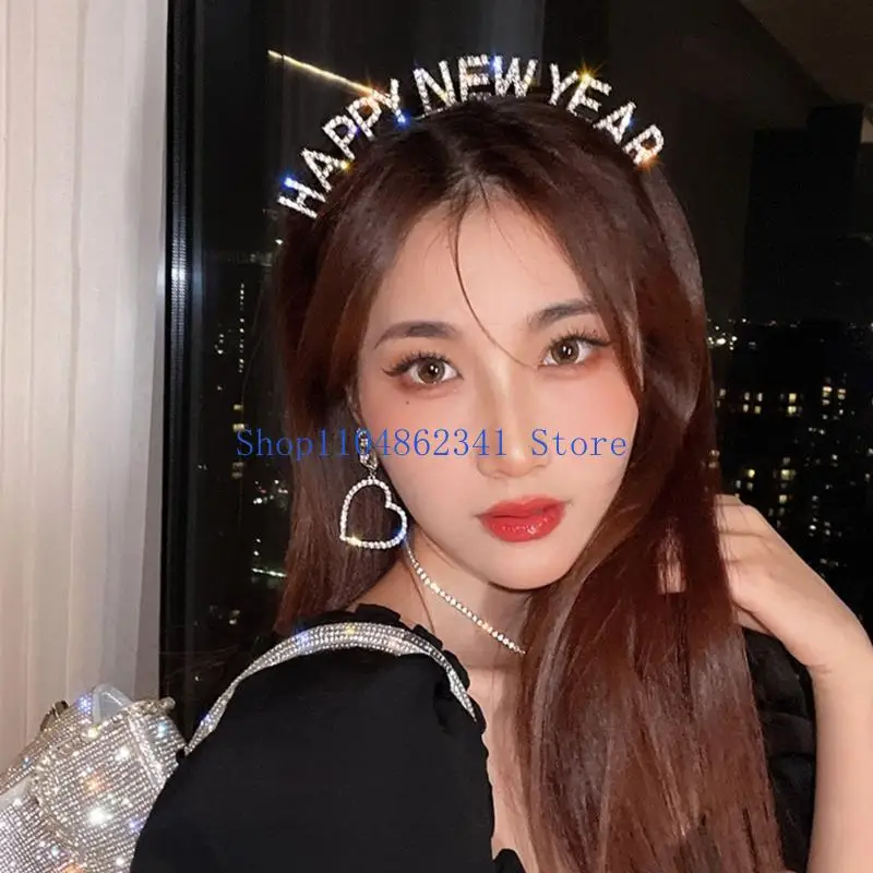 5asd Trưởng Thành Shinning Đá Trái Tim Tua Rua Đầu Năm Mới Đảng Lễ Hội Tóc Vòng Cho Buổi Biểu Diễn Unisex Mũ Trụ