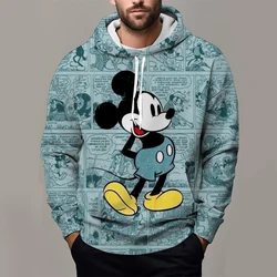 Disney Minnie Mouse Sweatshirt Women's Spring Fashion Boy Girl Kids Anime Hoodies 3D Printed Autumn Casual Men Hoodie