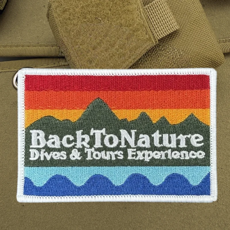 Parche táctico bordado naturaleza con gancho y bucle para chaleco