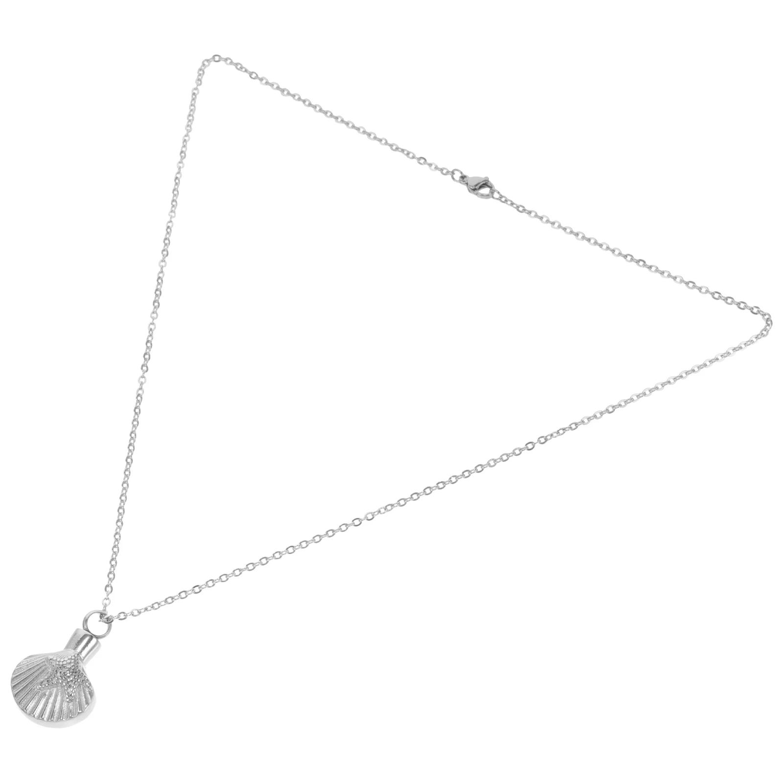 

Stainless Steel Urn Necklace For Ashes Memorial Pendant Jewelry Pet Cremation Keepsake Shell Design Durable Necklace For Loved