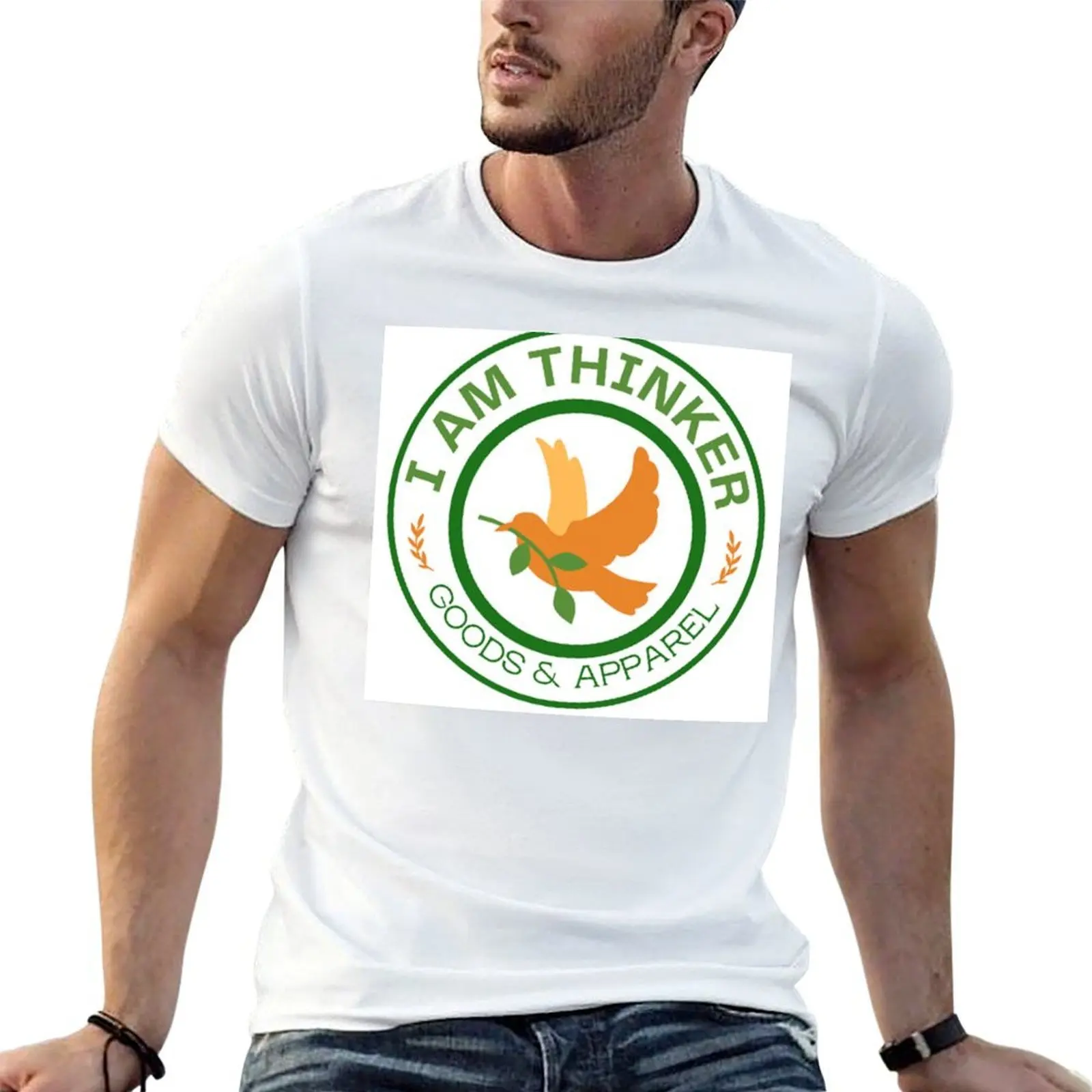 

I AM THINKER LOGO T-Shirt man tshirt t shirts for man graphic funny t shirt man casual T-shirt