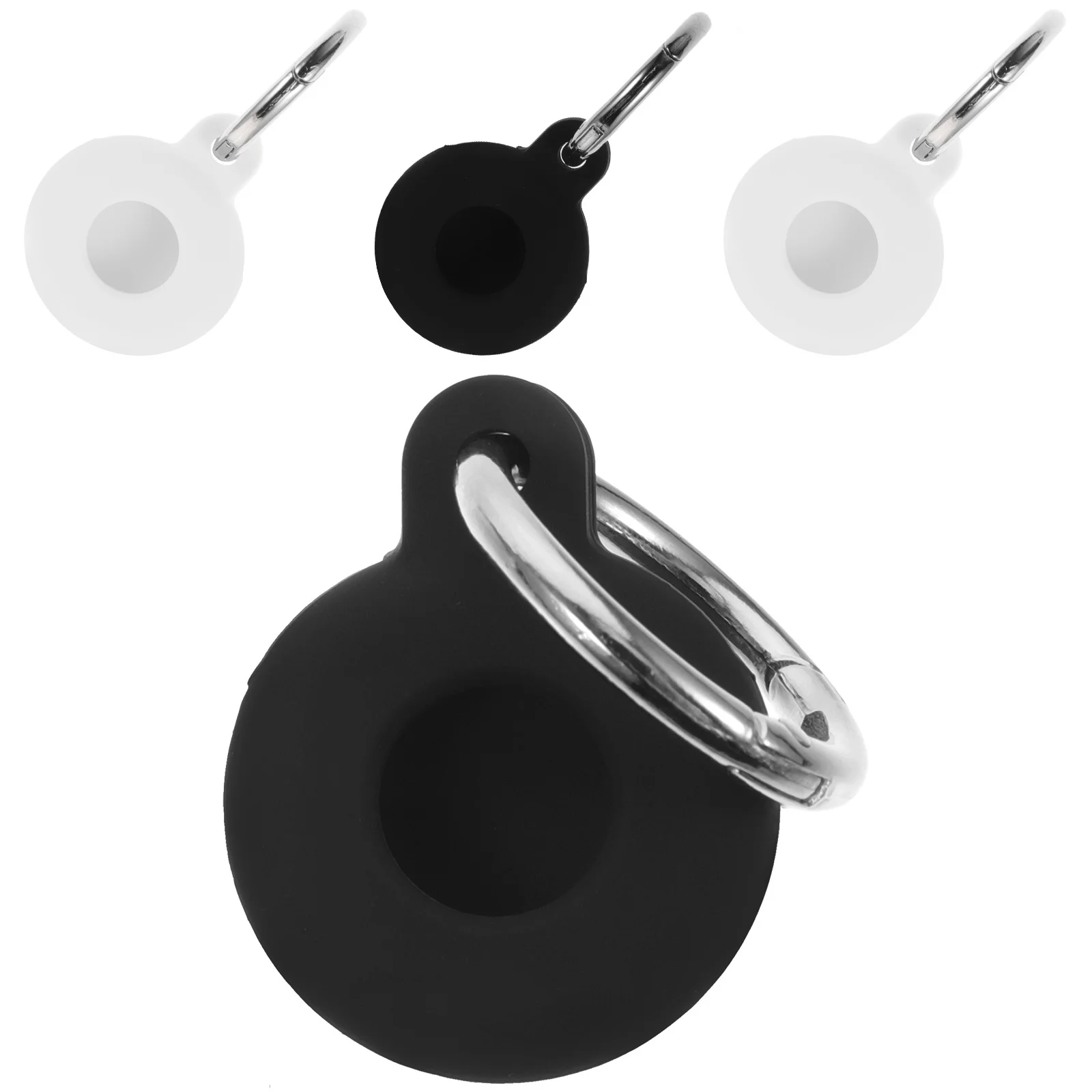 4 pçs capa protetora anti-perda capa de silicone leve suporte ao ar livre à prova de choque chaveiro manga