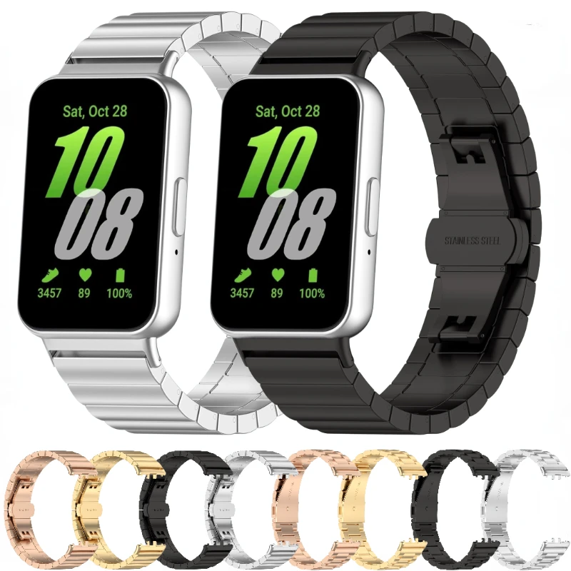 Metal Stainless Steel Strap for Samsung Galaxy Fit 3 Fashion Comfortable Durable Wristband Samsung Galaxy Fit 3 Correa Accessory