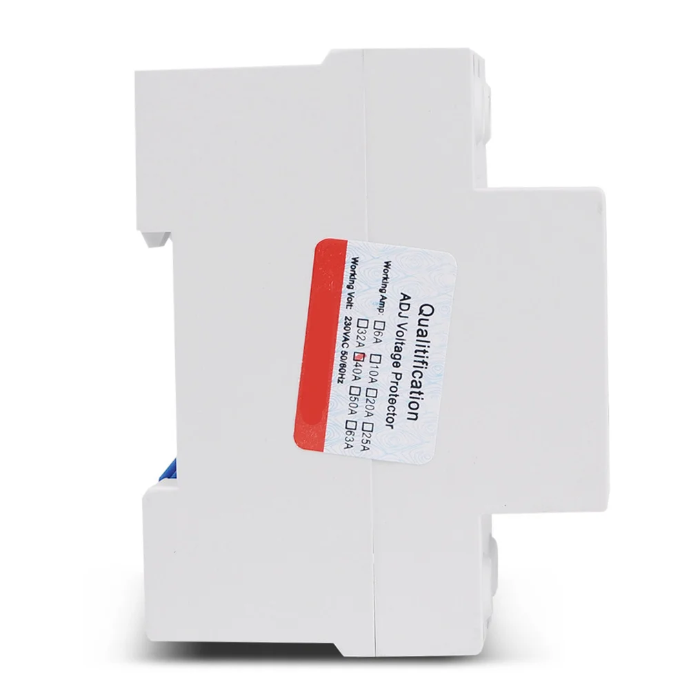 40a 220 فولت قابل للتعديل الجهد التتابع التلقائي الجهد حامي Din السكك الحديدية عرام حماية موثوقة الإلكترونية