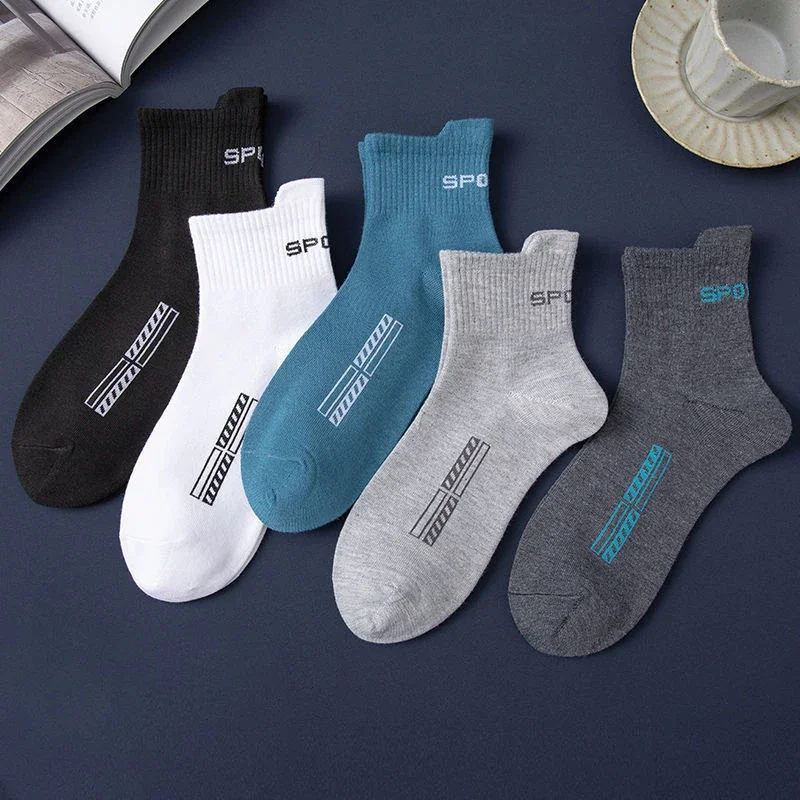 Chaussettes respirantes décontractées pour hommes, haute qualité, chaussettes en coton pour hommes, chaussettes de sport de course, cadeau Sokken,