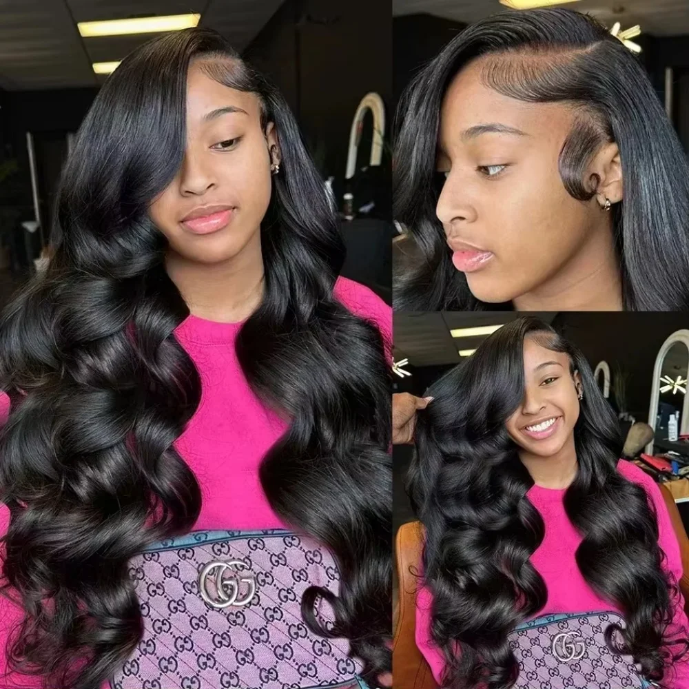40 42 Inch Body Wave Lace Front Wig PrePlucked With Baby Hair 13x4  HD Lace Frontal Wigs For Women Body Wave Human Hair Wigs image 3