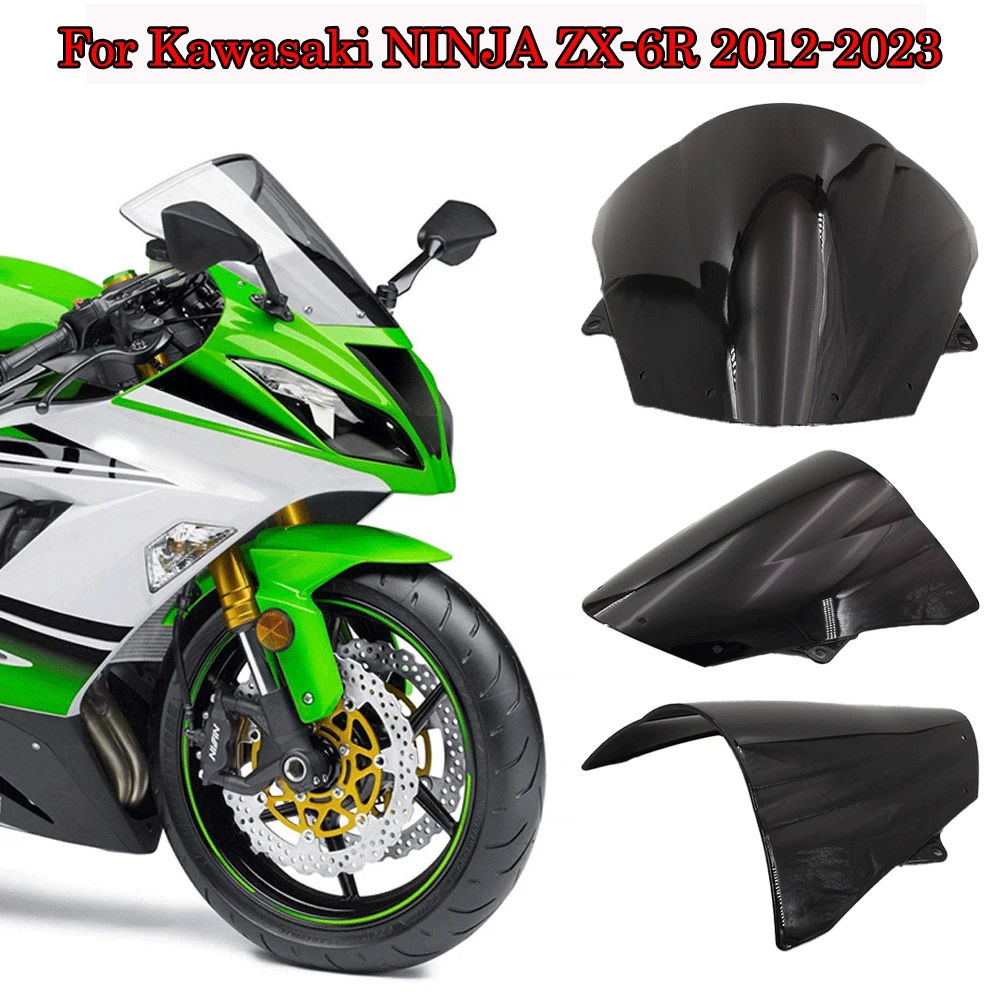 

For Kawasaki Ninja ZX6R 2012 2013 2014-2023 motorcycle windscreen ninja zx6r Motorcycle glass windshield ZX6R2023