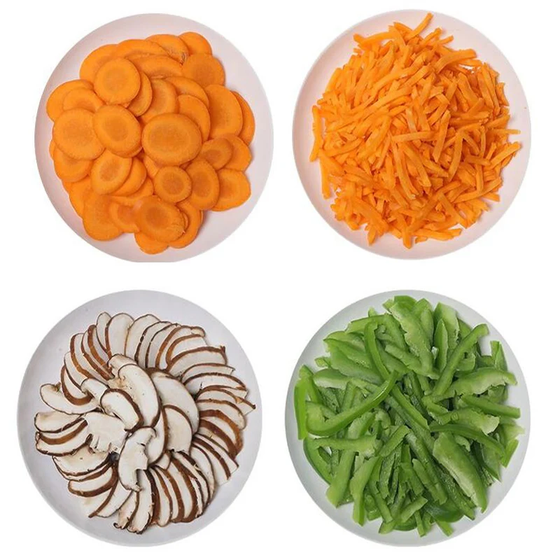 Coupe-légumes multifonctionnel jetable avec lame amovible, machine à trancher les seins, coupe-viande, déchiqueter, poignées, D479