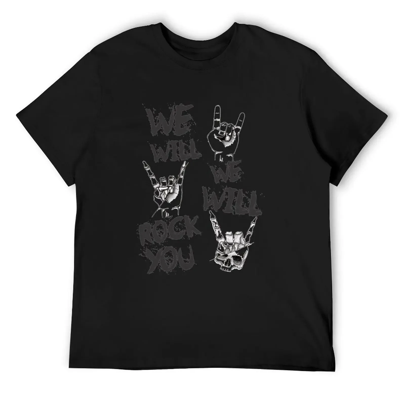 

We Will Rock You T-Shirt sweat croswit shirt man essential t shirt Short sleeve tee mens shirts graphic tee