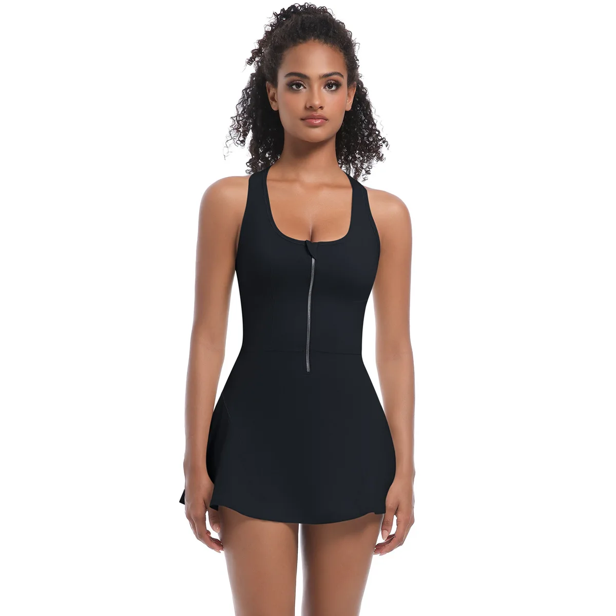 

Tennis Dress One-Piece Jumpsuits Sports Fitness Golf Badminton Skorts Backless Slim Tracksuits Gym Yoga Clothes for Women