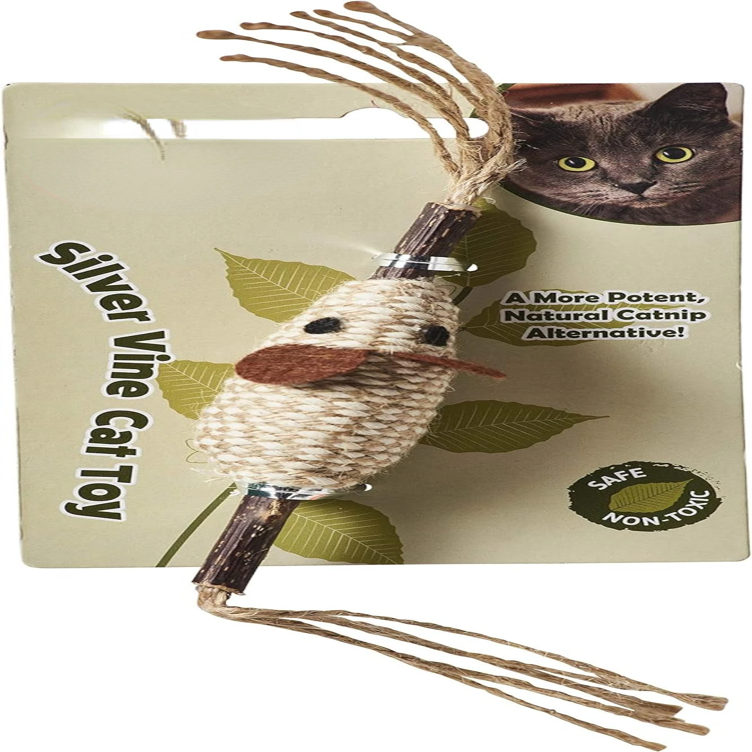 Interactive Exciting Silver Vine Cat Stick Toy - Guaranteed Endless Exercise and Amusement - Stimulating Entertainment for Activ