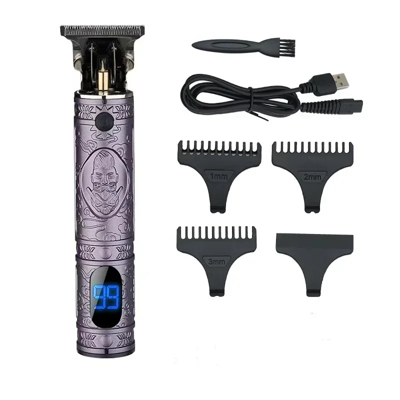 RESUXI JM-700AL Professional Hair Clippers LCD Digital Display Metal Body Retro Styling Oil Head Engraving Hair Trimmer for Men image 5