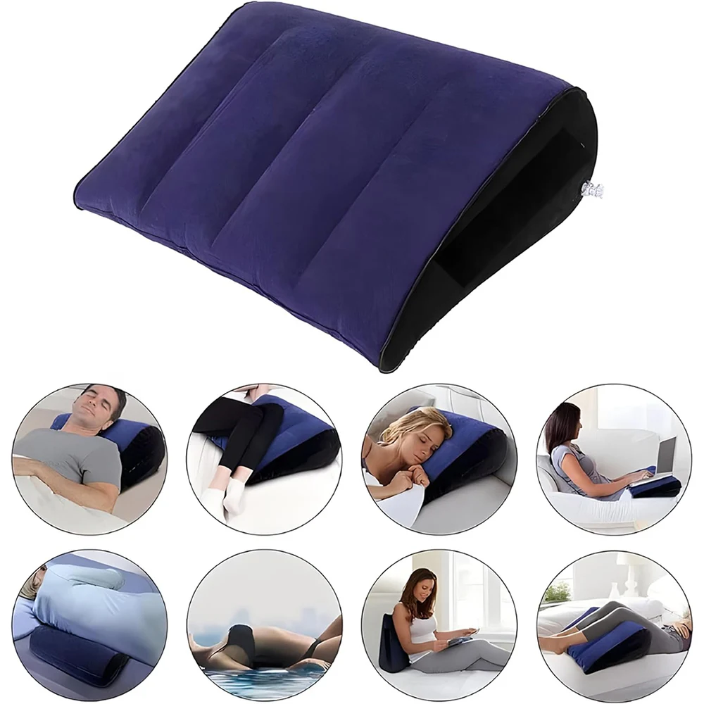 Portable Triangle Inflatable Pillow Adjust Position Cushion Relax Inflatable Magic Wedge Pillow Triangle Cushio Air Pillow