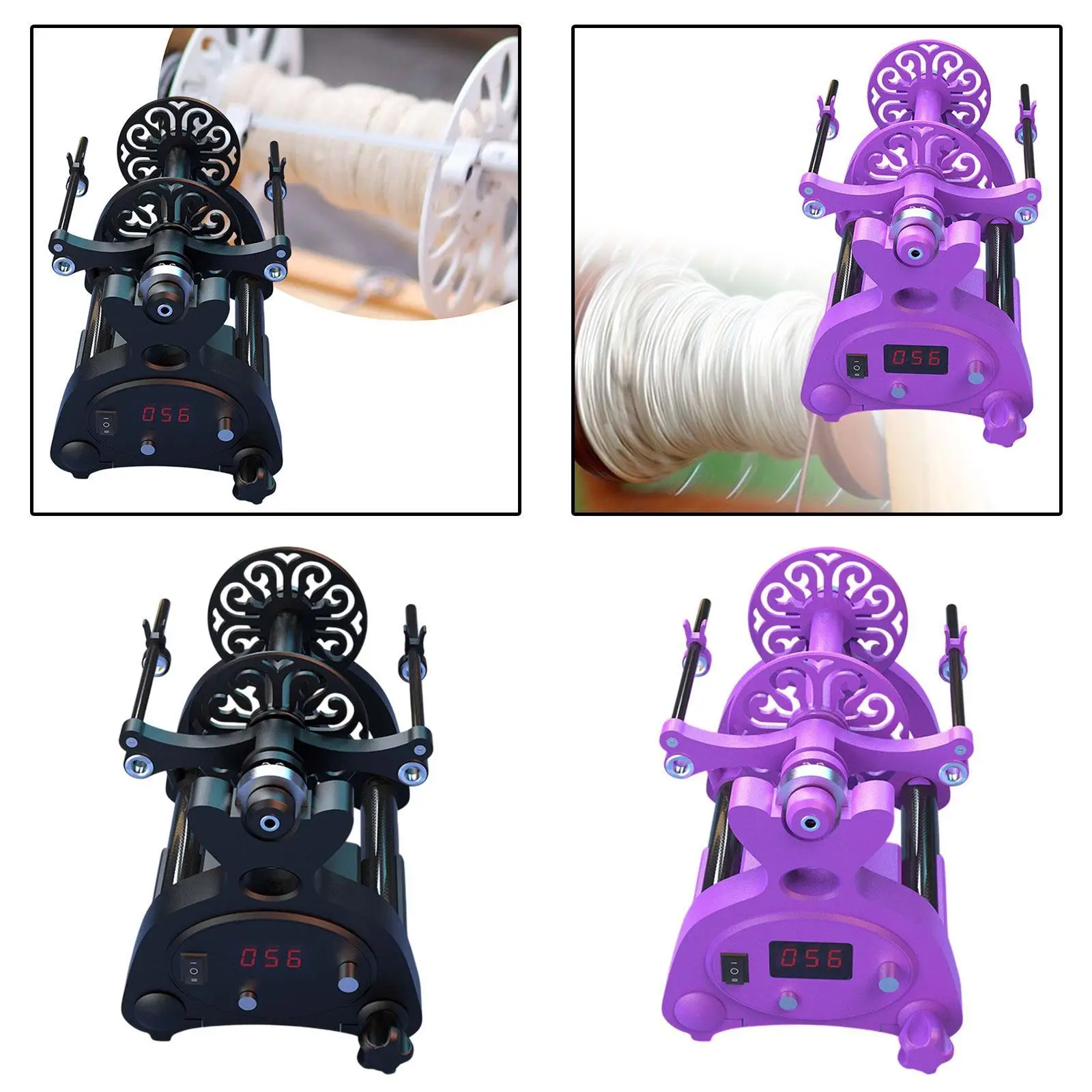 Handmade Wool Yarn Spinner Professional Easy to Use Forward and Switching Multifunctional Sturdy Mini Electric Spinning Wheel