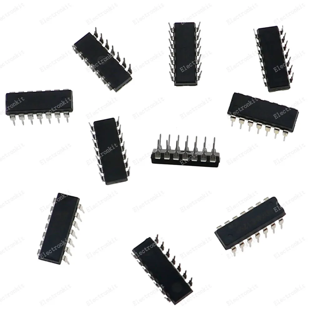 50Pcs 10value x 5pcs DIP IC Chip kit Box 74HC00 74HC02 74HC04 74HC08 74HC14 74HC32 74HC74 74HC86 74HC125 74HC132