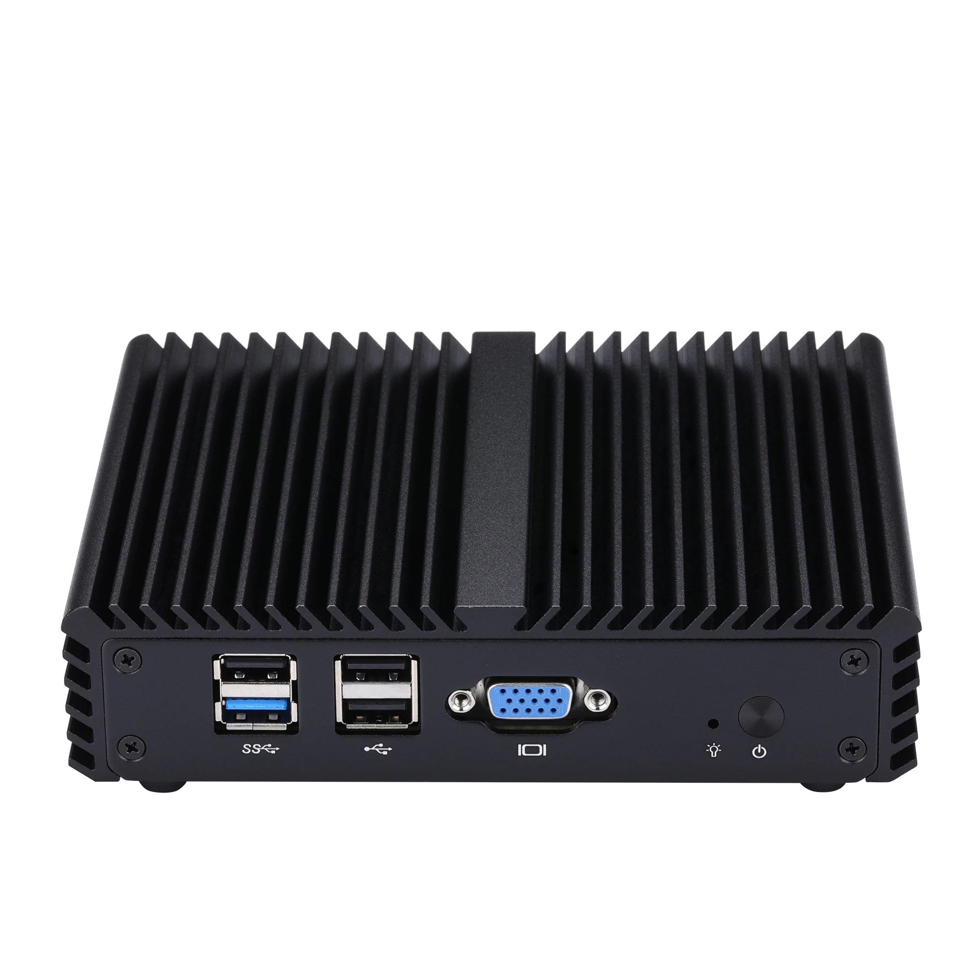 QOTOM 4 LAN Firewall Router Q190G4N Q195G4N S07 Quad Core J1900 N3540 VGA 4*USB Fanless X86 Mini PC WIN10/Linux